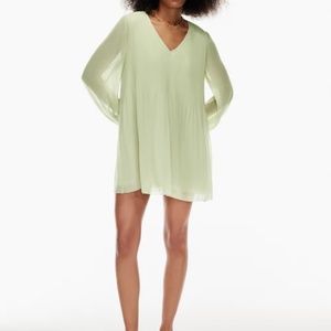 SAGE GREEN MINI DRESS LONG SLEEVE